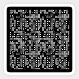 Checkerboard Black and White Pattern Sticker